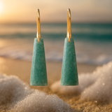 Eliora | Smaragd zöld aqua fülbevalók