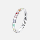 Sterling ezüst gyűrű tappancsnyomattal.