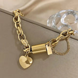 Chunky Szív Karkötő | Arany