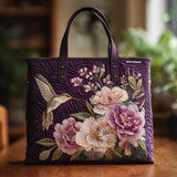 Kézműves Matelassé Táska - Kolibri és Orchideák