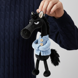 Merész ló - Fekete és kék Kulcstartó