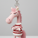 Merész ló - Rózsaszín és piros Kulcstartó
