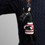 Merész ló - Fekete és fehér Kulcstartó