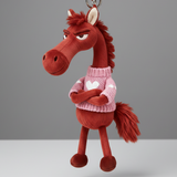 Merész ló - Piros és rózsaszín Kulcstartó