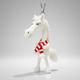 Fehér és piros Kulcstartó "Pimasz ló"