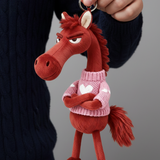 Merész ló - Piros és rózsaszín Kulcstartó