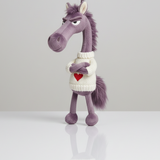 Merész ló - Lila és fehér Kulcstartó