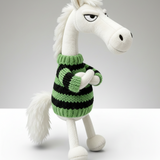 Merész ló - Fehér és zöld Kulcstartó