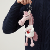 Merész ló - Rózsaszín szívvel Kulcstartó