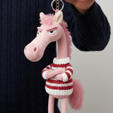 Merész ló - Rózsaszín és piros Kulcstartó