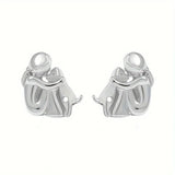 Két színű ezüst és arany Hug fülbevalók